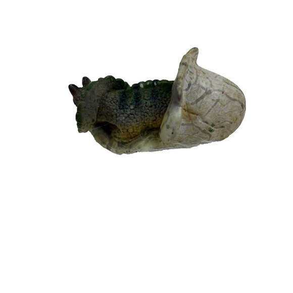 AAA Baby Dinosaur Hatching Egg Triceratops PVC Rubber Figure 3 1/2" x 2" - Picture 2 of 5
